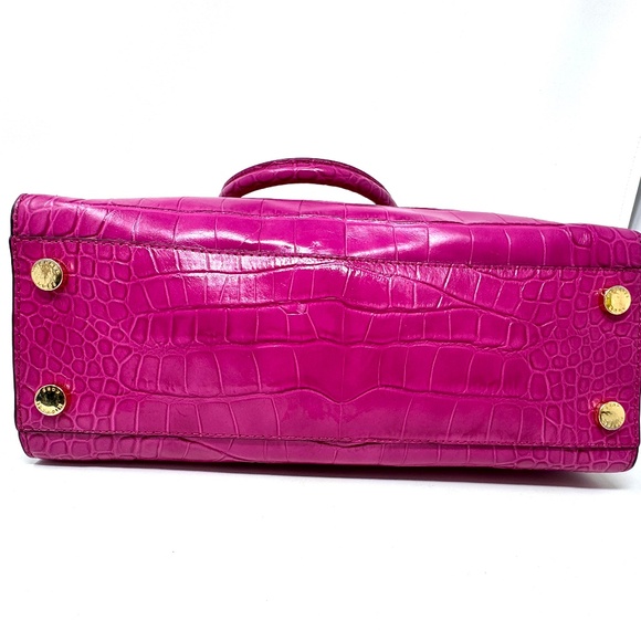 Michael Kors Dillon Raspberry Large Embossed-Leather North South Tote - Picture 7 of 12